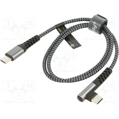 Goobay 64658 USB 2.0, USB C vidlice, USB C úhlová zástrčka, 0,5m
