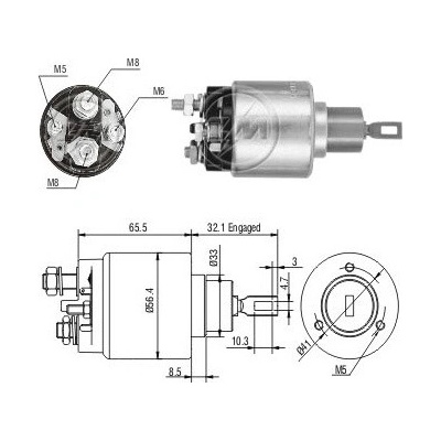 Spínač startéru Bosch 0001108042, 0331303116