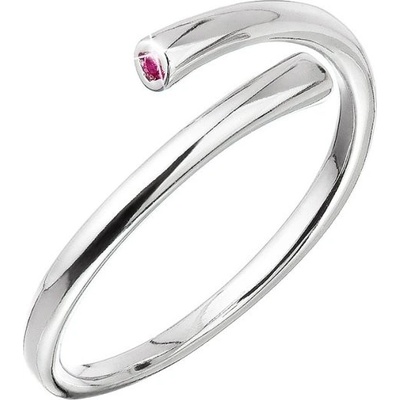 Strieborný prsteň s ružovým zirkónom 15010.3 UNI fuchsia