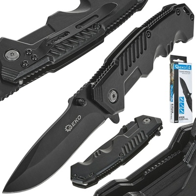 Geko Taktický nôž 200/85 mm BLACK SURVIVAL SERIES