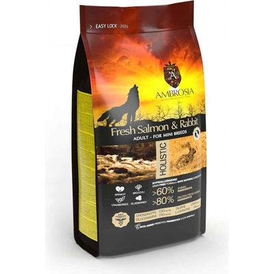 Ambrosia Mini Sensitive Losos a králik 1,5 kg