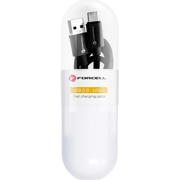 Forcell C398 USB > USB-C, 3A, 1m, černý