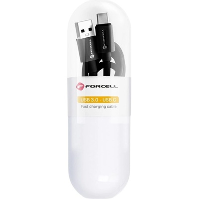 Forcell C398 USB > USB-C, 3A, 1m, černý