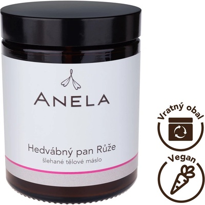 Anela Hedvábný pan Růže šlehané tělové máslo 180 ml – Zboží Dáma