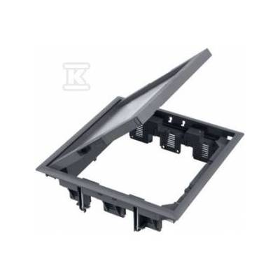 Simon Connect Floor box 12x K45 or 6x SIMON500 with cover 12mm grey FB34012/1