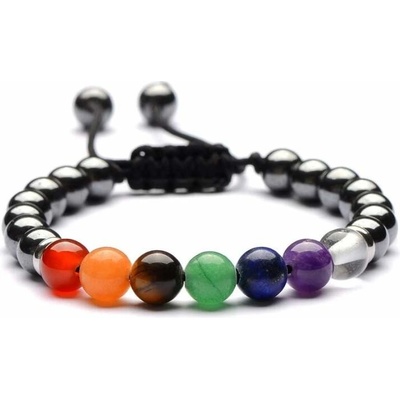 NAKY Stahovací náramek Hematit & 7 minerálů N2420