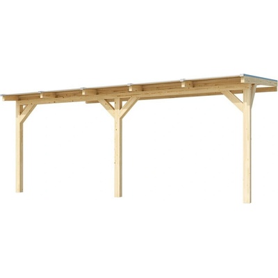 WEKA Drevená záhradná pergola 672 (5,4x3,7 m) - 12 x 12 cm prírodný