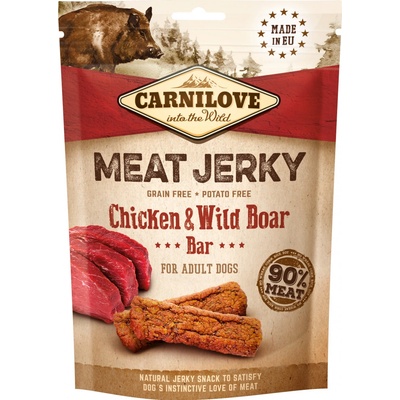 Carnilove Dog Meat Jerky Chicken and Wild Boar Bar 100 g