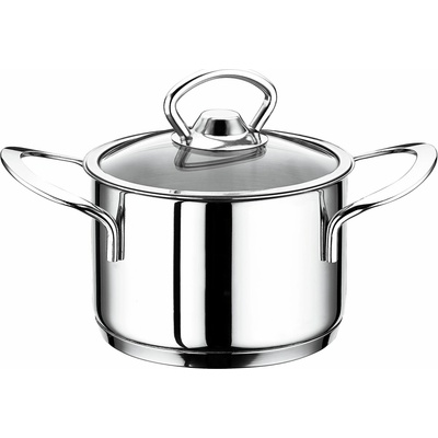 G.Gastro Kastrol nízký Nerezová ocel 1,5 l 16 cm Výška: 8 cm vč. víko s vhodný pro všechny typy sporáků včetně indukce D14159094