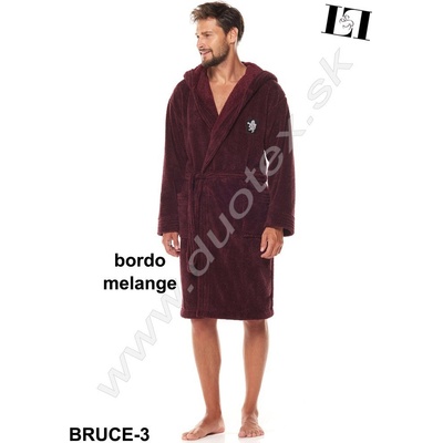 L&L pánsky župan Bruce-3 bordo-melange