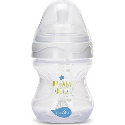 Nuvita fľaštička Mimic Transparent white 150ml
