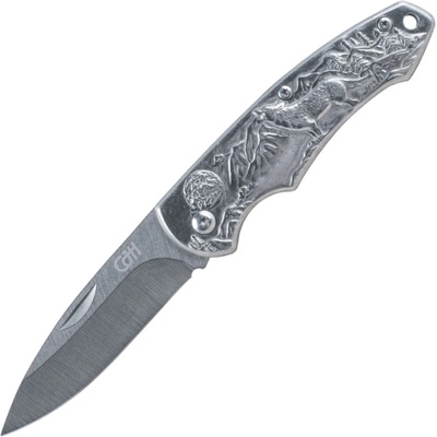 Herbertz CJH pocket knife, Wolf, silver