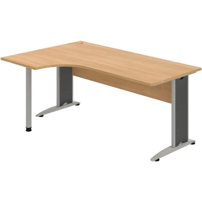 OFFICE PRO s.r.o. Kancelársky stôl pracovný, pravé prevedenie - CE 1800 60 P, dub