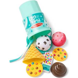 Melissa & Doug Игрален комплект Melissa & Doug Play to Go - Сладолед в движение, 11 части (6075908) - baby