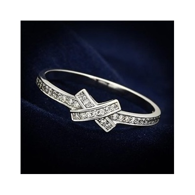 Šperky4U Stříbrný prsten s čirými zirkony AL2015