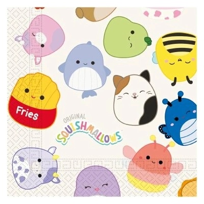 Procos Ubrousky papírové EKO Squishmallows 33x33cm 20ks