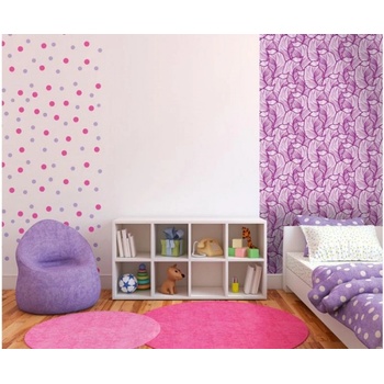 DIMEX ART s. r. o Луксозна флизелинова тапета лилава мозайка от листа