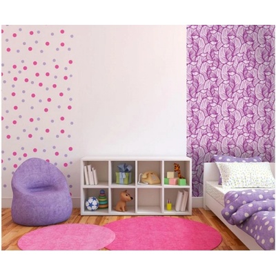 DIMEX ART Луксозна флизелинова тапета лилава мозайка от листа