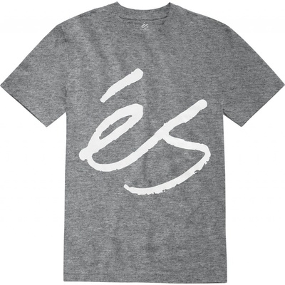 éS BIG SCRIPT TEE grey heather
