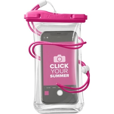 Cellularline Водоустойчив калъф Cellularline - Voyager, IPX8, 8x16.5 cm, розов (VOYAGER20P)