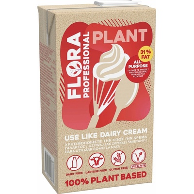 Flora Krém rostlinný ke šlehání 31% 1 l – Zboží Dáma