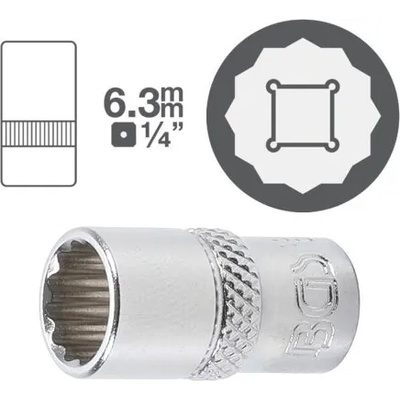BGS technic 12-стенни къси вложки 1/4" от 2.90лв