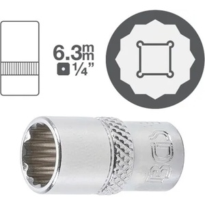 BGS technic 12-стенни къси вложки 1/4" от 2.90лв