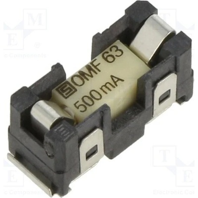 SCHURTER 3422.0045.11 Pojistka: tavná; 0,5A; 63VAC; 63VDC; SMD; OMK 63; měď; pocínovaný