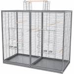 INTER-ZOO Pet Products Клетка за птици Verra 125, 5 x 61 x 109/127 cm СИВА