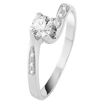 Bliss Диамантен пръстен от бяло злато Bliss 20104807 (20104807)