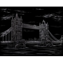 Artlover škrabací obrázek stříbrný Tower Bridge