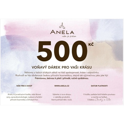 Anela Dárkový poukaz Hodnota: 500 Kč