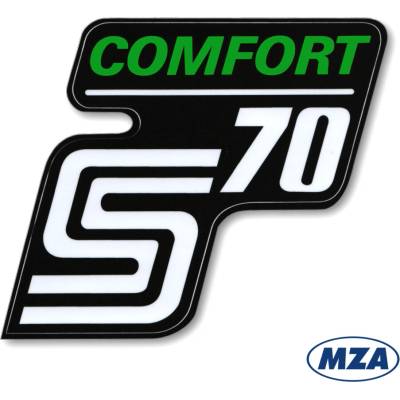 Nálepka schránky "COMFORT", ZELENÁ (MZA) - Simson S70