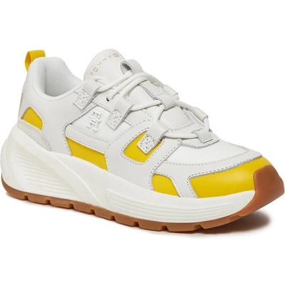 Tommy Hilfiger Сникърси Tommy Hilfiger Th Premium Runner Mix FW0FW07651 White/Valley Yellow 0K9 (Th Premium Runner Mix FW0FW07651)