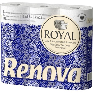 Renova Royal 4 пластова тоалетна хартия 9 ролки бяла