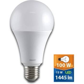 McLED LED žárovka E27 15W 100W teplá bílá 2700K