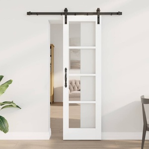 vidaXL Преплъзваща се врата ORKDAL Бяло 61 x 198, 5 см (3331930)