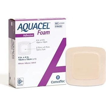 Convatec Aquacel Foam Adhezivní pěnové krytí, 10 ks Rozměr: 12,5 x 12,5 cm