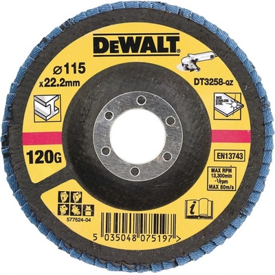 DeWALT brusný lamelový kotouč na kov 125mm (zrnitost 36G, prohnutý) DT3265