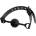Fetish Submissive Bondage Breathable Silicone Ball Gag Black