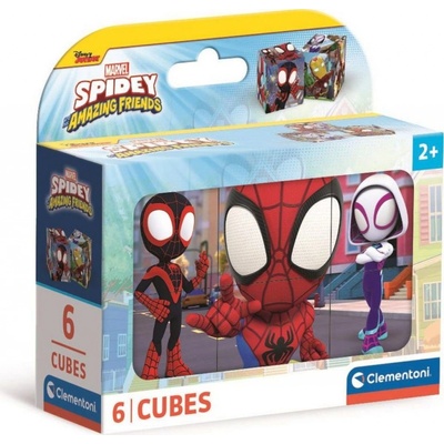 Clementoni Obrázkové kocky 6 ks Spidey and his amazing friends