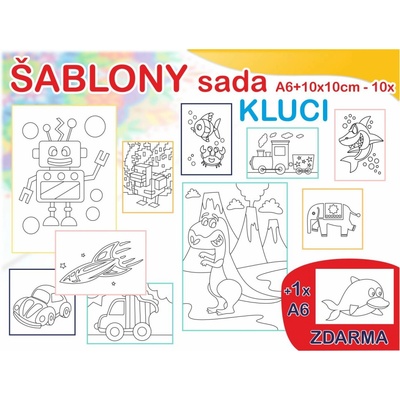 Radost v písku Sada šablon 11x A6 pro kluky – Zbozi.Blesk.cz