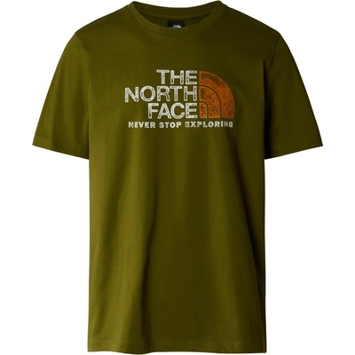 The North Face Мъжка тениска m s/s rust 2 tee forest olive - s (nf0a87nwpib)