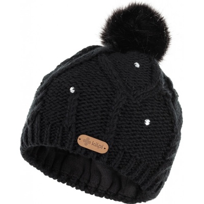 Kilpi dámská módní čepice s bambulí lady-W černá