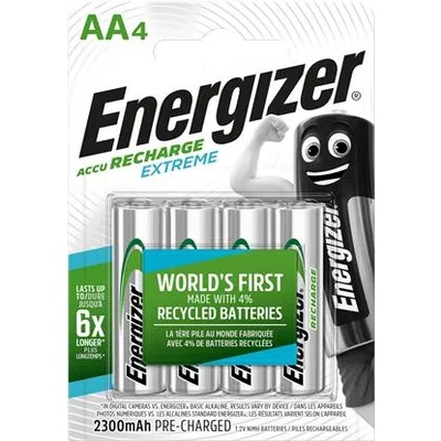 Energizer Акумулаторна батерия, AA молив, 4x2300 mAh, предварително заредена, ENERGIZER "Extreme" E300624600 (E300624600)
