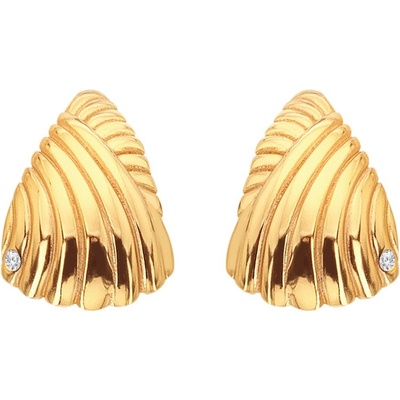 Hot Diamonds elegantní pozlacené náušnice s diamantem Golden Edit Hope DE839