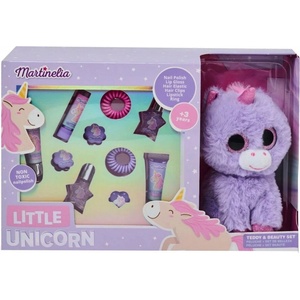 Aquarius Cosmetic Козметичен комплект с плюшена играчка, Martinelia, Little Unicorn, 11 части (MA30609)