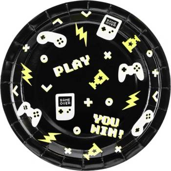 Party Deco Парти Чинии "Геймпади", 23x23 см