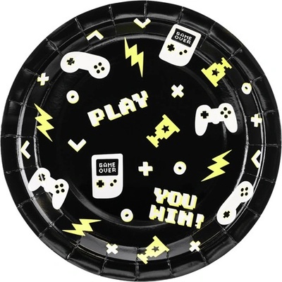 Party Deco Парти Чинии "Геймпади", 23x23 см