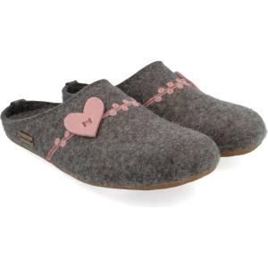 Haflinger Дамски пантофи Haflinger Women's Everest Coeur Slippers - Anthracite - размер 41 (EU) (126-0664-0116)